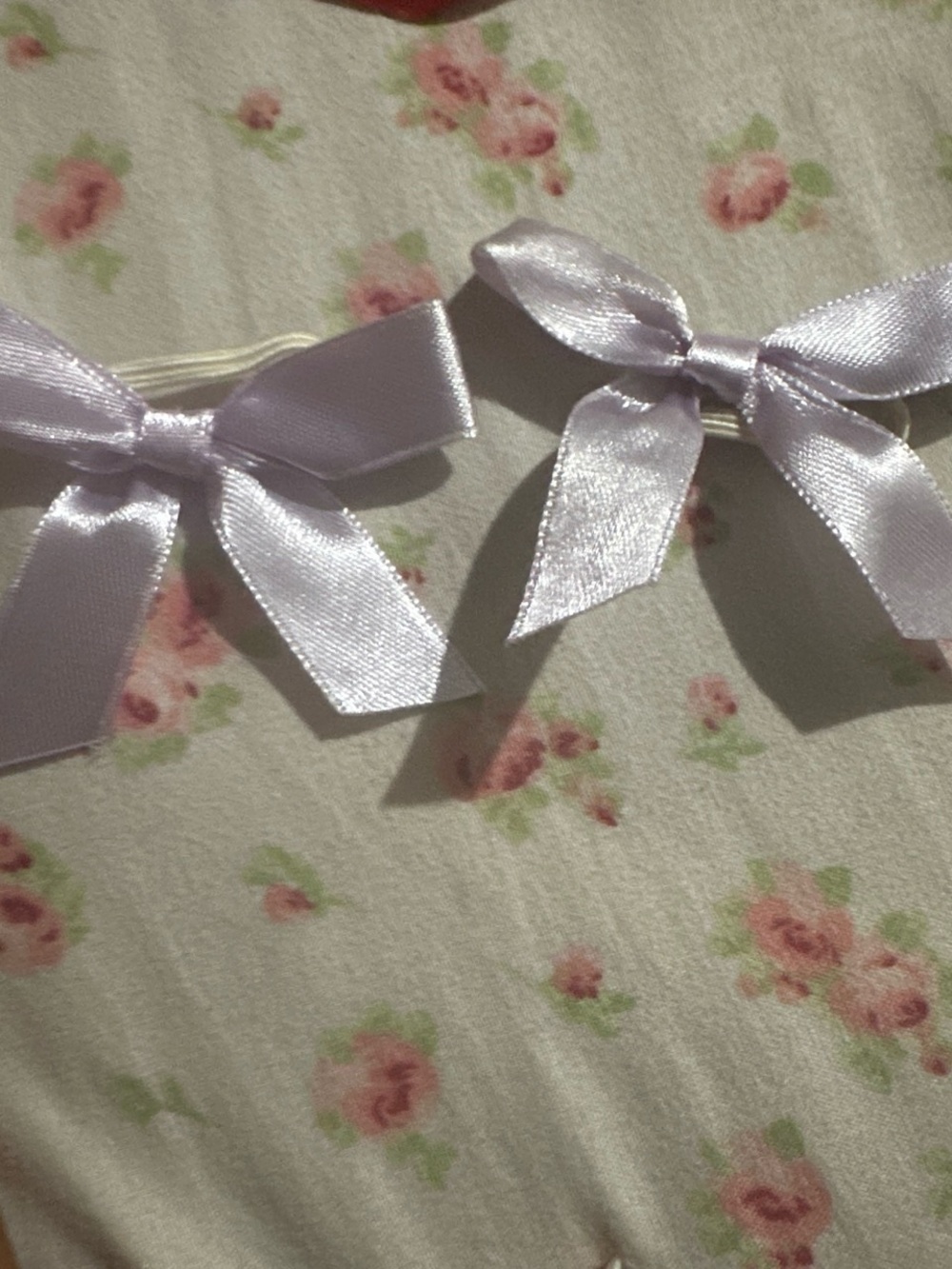 Build-A-Bear retired Lavender Satin Bow Hair Clips (Pair)